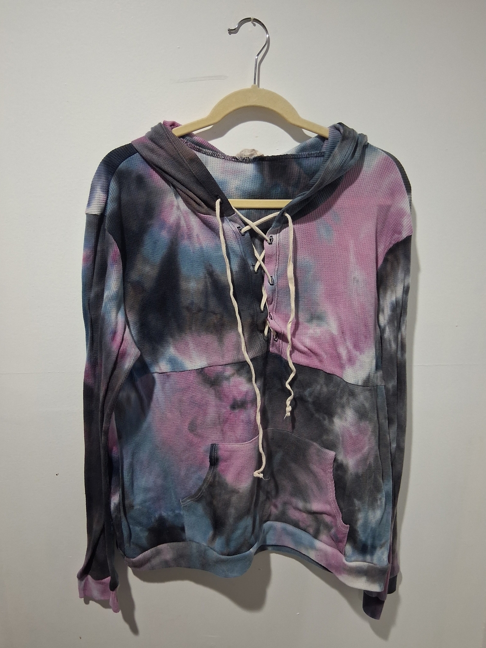 Blumin Apparel Lace Up Hoodie- 1XL